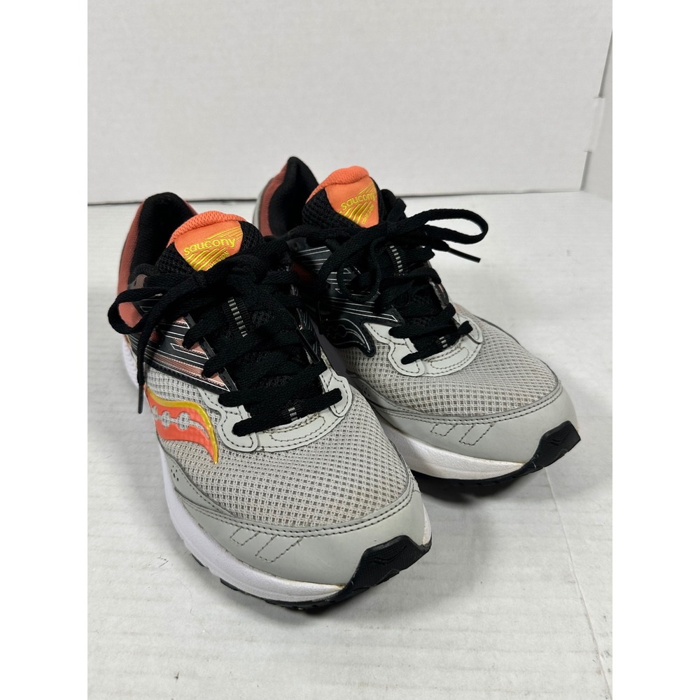 Saucony Cohesion 15 Womens Running Shoes Grey Black Orange S10701-16 Size 8.5